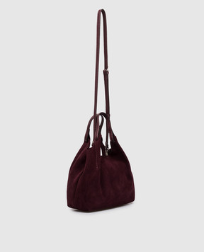 Gianni Chiarini Бордова замшева сумка-тоут Dua BS9799CMPL