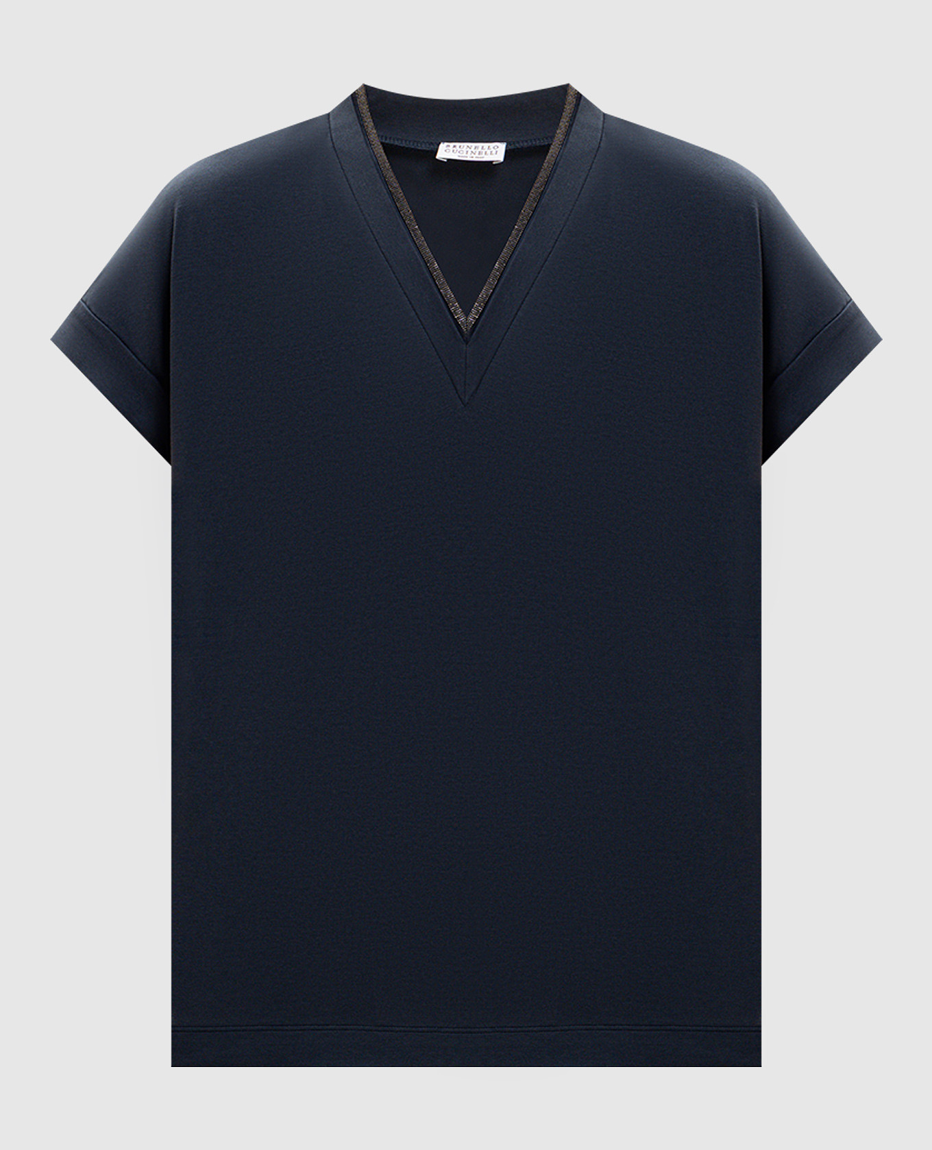 Синяя футболка с цепочкой мониль