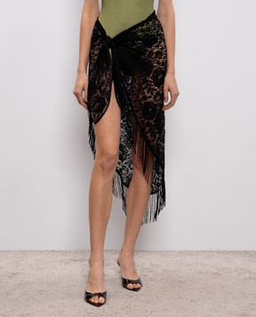 Venuja Черное парео BOHEMIA из кружева SR010A
