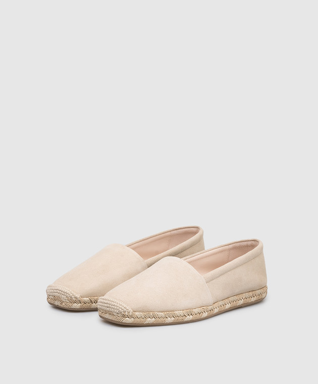 Agnona Бежеві замшеві еспадрильї LI1101L8266 зображення 2