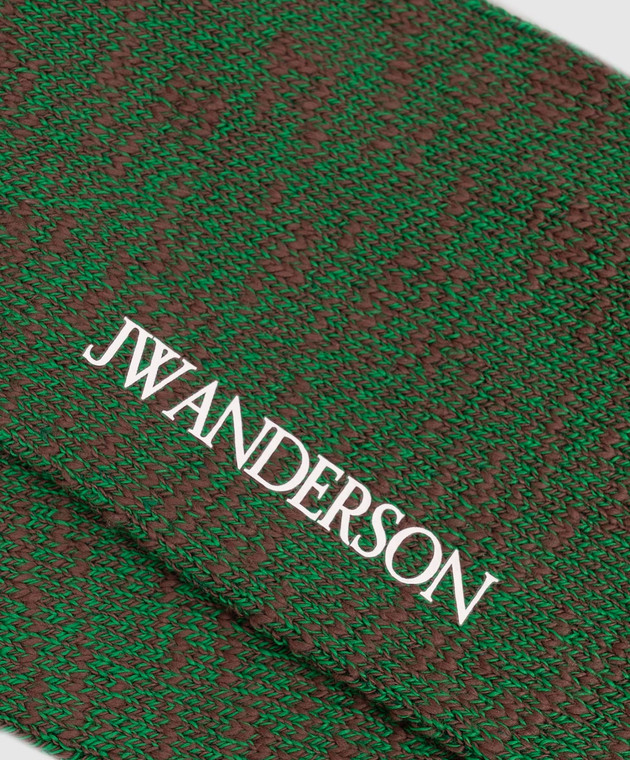 JW Anderson Зеленые носки с принтом логотипа KW1466YN0469 изображение 2