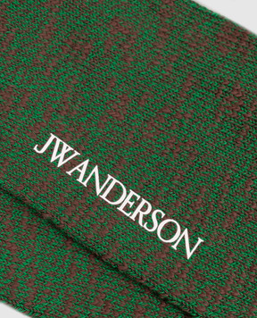 JW Anderson Зеленые носки с принтом логотипа KW1466YN0469