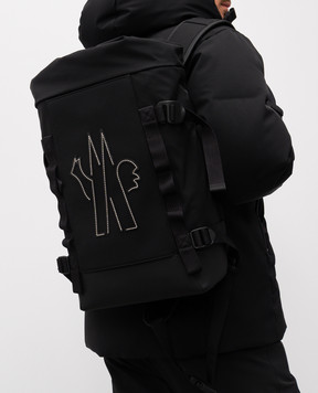 Moncler Grenoble Черный рюкзак с монограммой логотипа K20975A00002M7570