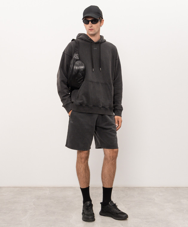 Off-White Серые худи Swimming Face 44MBB085F26F00A изображение 2