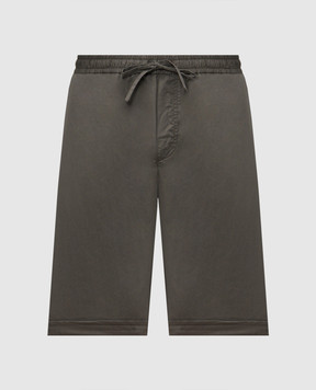 Dolce&Gabbana Шорти кольору хакі з фактурним логотипом GP1F9TFU5YP