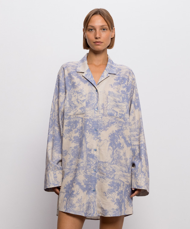 Off-White Платье-рубашка Roxy City Nature с льном 2FU00547T изображение 3