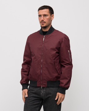 Brunello Cucinelli Бордовый бомбер MV4076554