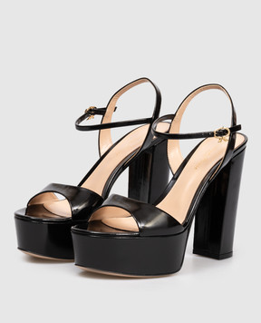 Gianvito Rossi Черные глянцевые босоножки MARLENA G3268885RIC