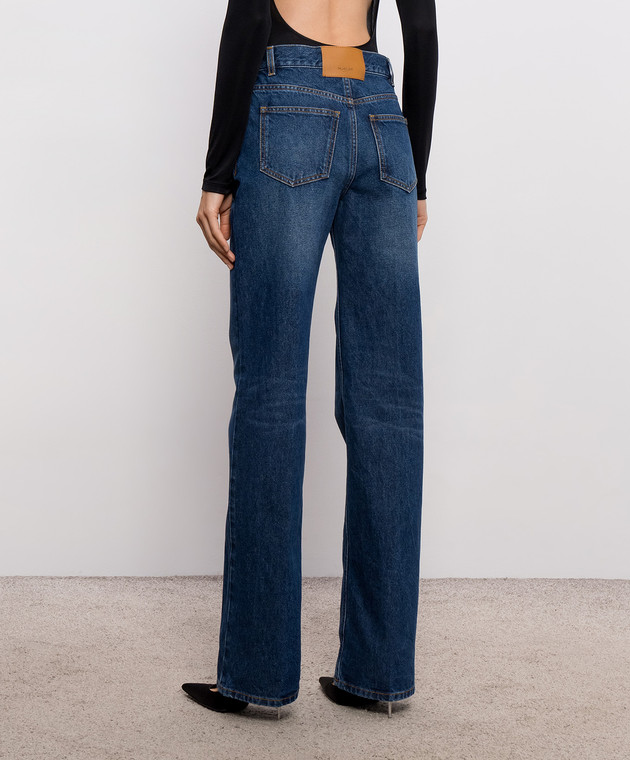 Thierry Mugler Синие джинсы с логотип патч 26F6PA05362037 изображение 4