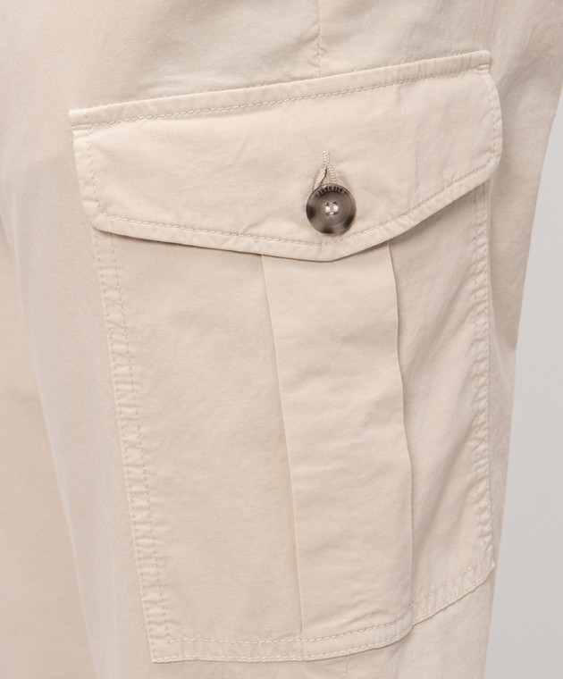Peserico Бежевые карго с нашивкой логотипа R54727T23D00800 изображение 5