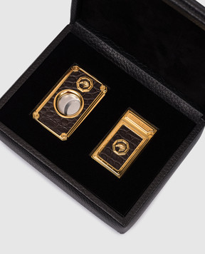 Stefano Ricci Набор сигарных аксессуаров с фактурной эмблемой OMTGSIG04OSRS01OMACPS