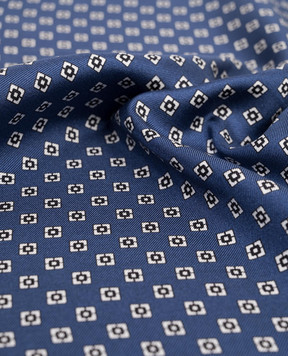 Brunello Cucinelli Синя хустка із шовку з геометричним візерунком MX8710091