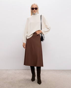 Brunello Cucinelli Коричнева спідниця з вовною MB143G3634
