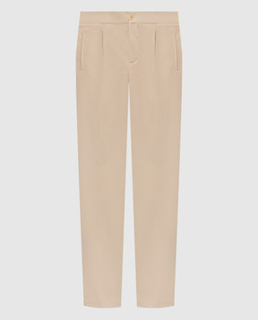 ISAIA Бежевые брюки с шелком PNC04721070