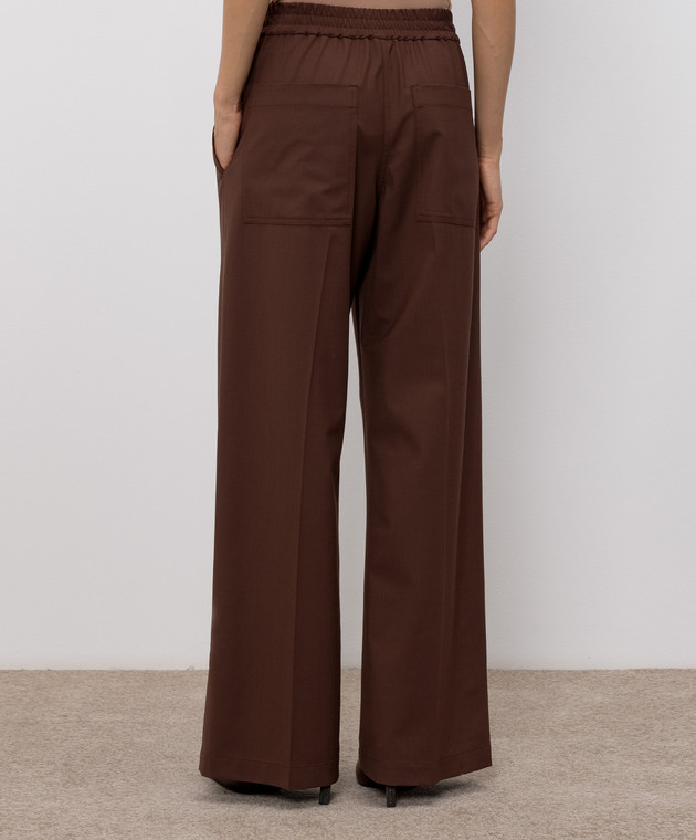 Brunello Cucinelli Коричневі штани з вовною MPW07P9002 зображення 4