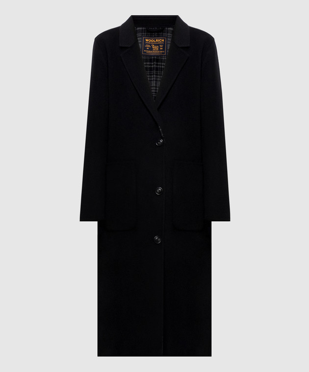 Woolrich Черное пальто из шерсти CFWWOU2217FRUT3792