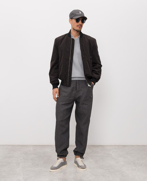 Brunello Cucinelli Сірі штани з льону MH248S2470