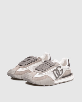 Dolce&Gabbana Серые комбинированные кроссовки DG Athletic CK2384A6N71