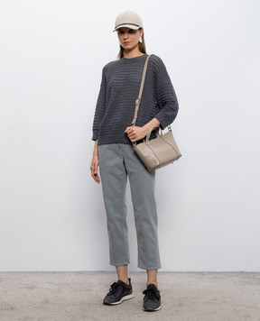 Peserico Сірий джемпер з паєтками S99121F0509110