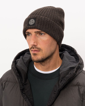 Stone Island Коричнева шапка з вовни L2S15N100012S00B4