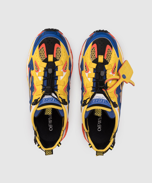 Off-White Желтые комбинированные кроссовки Be Right Back OWIA28LS26FAB001 изображение 4