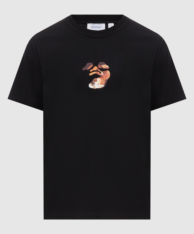 Off-White Черная футболка с принтом Narciso Poster 44MAA16MF26J00J