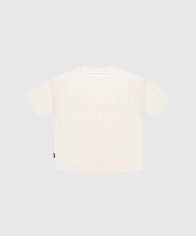 Palm Angels Дитяча бежева футболка з принтом PGAA001S26JER002 зображення 2