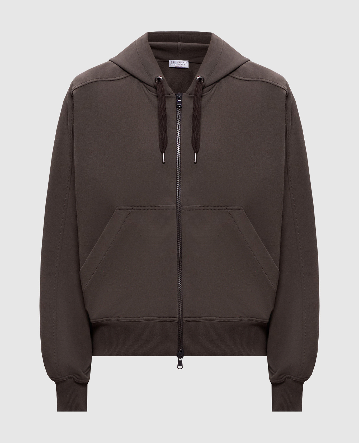 

Коричневая спортивная куртка с принтом, Коричневый, Спортивные куртки