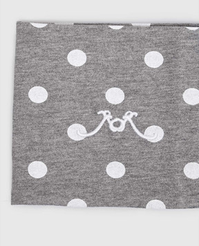 Rowen Rose Сіра пов'язка на голову в горох RRF04