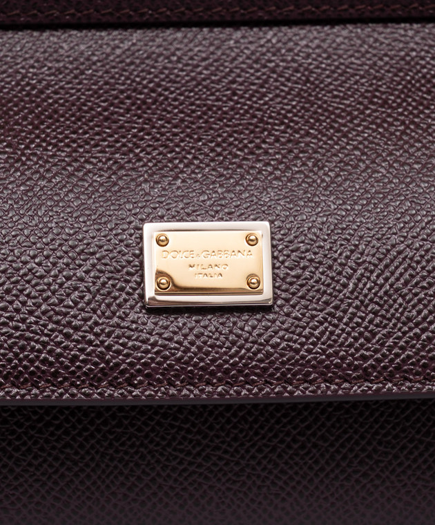 Dolce&Gabbana Фіолетова шкіряна сумка-міні Sicily BB7116B1001 зображення 4