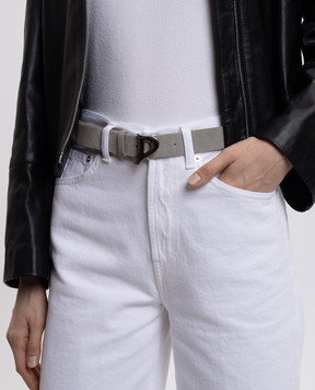 Dondup Серый замшевый ремень с логотипом WC270PL0671DXXX