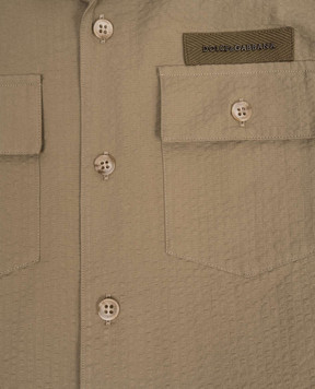 Dolce&Gabbana Дитяча сорочка кольору хакі L44S84FR5216