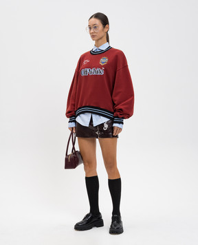 Off-White Червоний світшот з логотипом 2BA075F25FLE003