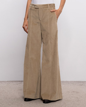 Brunello Cucinelli Бежеві вельветові штани MA180P9358