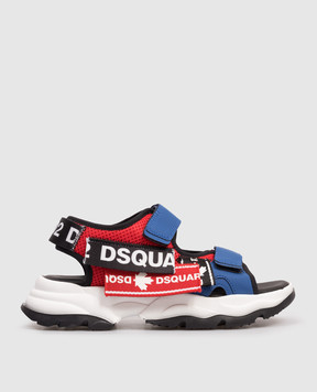 DSQUARED2 Дитячі червоні сандалі з логотипом 827312835
