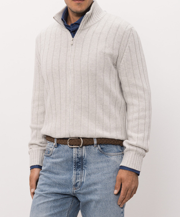 Brunello Cucinelli Коричневый замшевый ремень MAURP333 изображение 2