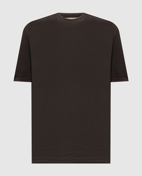 Canali Футболка цвета хаки с кашемиром MJ02337T0901