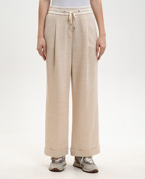 Peserico Бежеві спортивні штани з люрексом P04454J006137