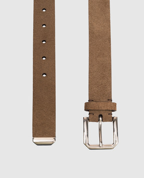 Brunello Cucinelli Коричневый замшевый ремень MAUGP317