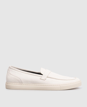 Brett Johnson Білі замшеві лофери з емблемою SS26SH6OPEIVO