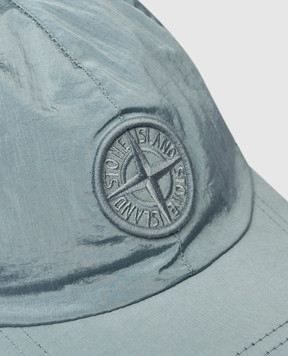 Stone Island Дитяча блакитна кепка з фактурною емблемою L1S169100003S0064