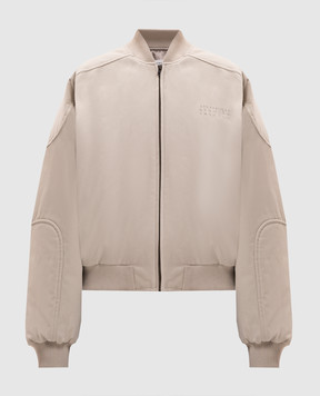 Maison Margiela MM6 Бежевий бомбер з вишивкою емблеми S52AM0369M36019