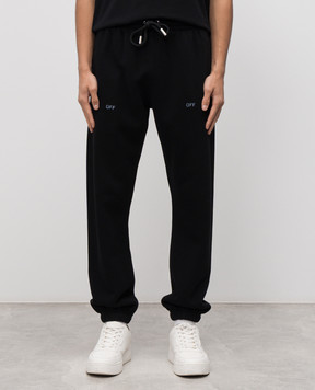 Off-White Черные джогера с логотипом 44MCH057F5F003
