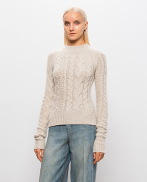 Ermanno Scervino Бежевий светр з кашеміру D495M734YUT