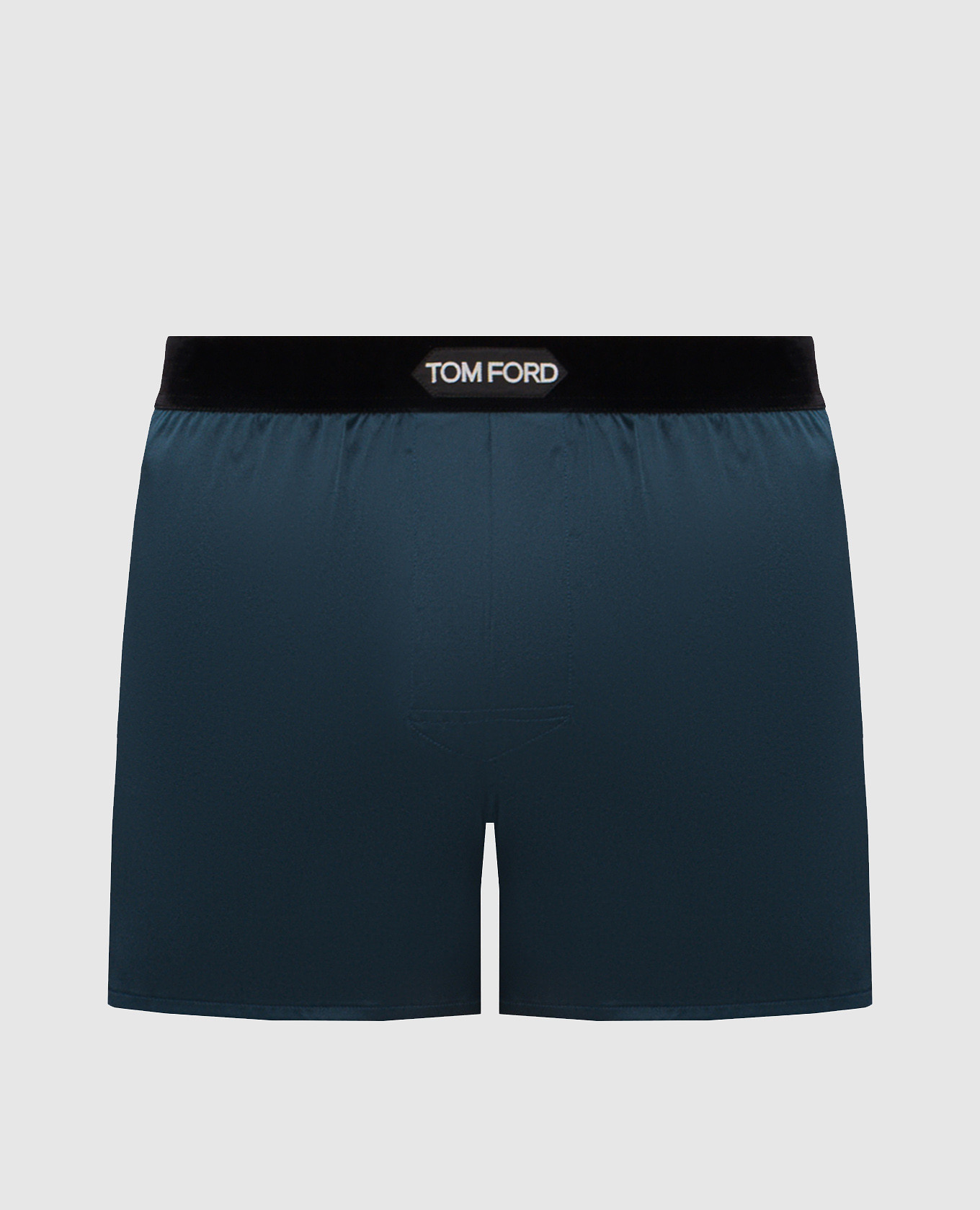 Синие трусы-боксеры из шелка