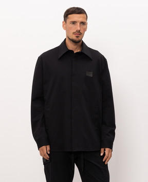 Dolce&Gabbana Черная куртка в стиле рубашки с логотип патч G5LQ3TGK305