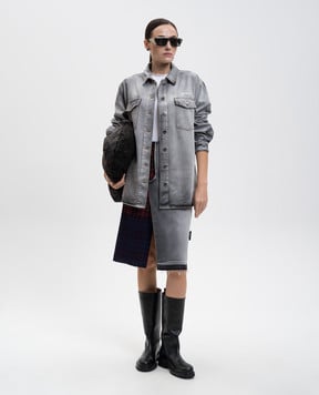 Off-White Комбінована спідниця з логотипом 2YF02FF25DEN001