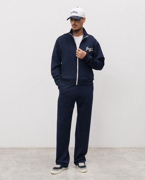 Balmain Сині спортивні штани з логотипом GH1PQ436BD40