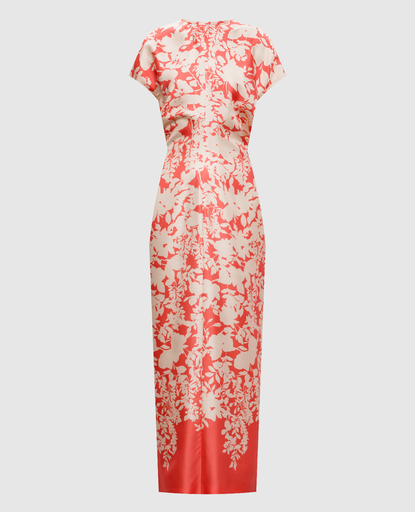 

Платье из шелка в цветочный принт, Разноцветный, Повседневные платья