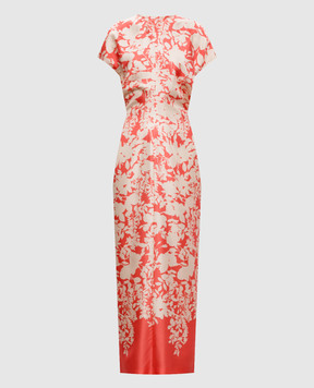 Agnona Платье из шелка в цветочный принт TR1102YS4064